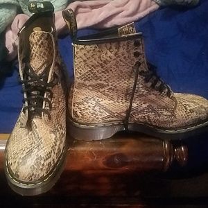 Original vintage snakeskin print Doc Martens